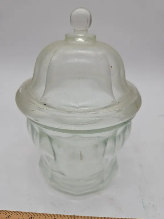 Vintage indiana glass apothecary jar