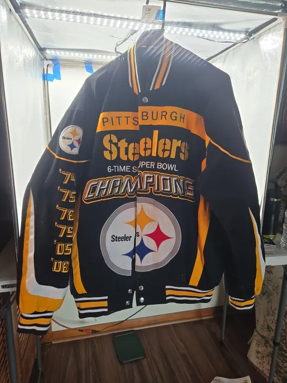 Vintage pittsburgh steelers six time champions jacket
