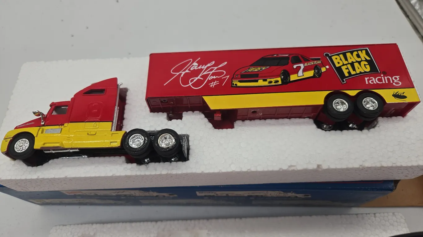 1995 Black Flag racing team transporter set, in original box