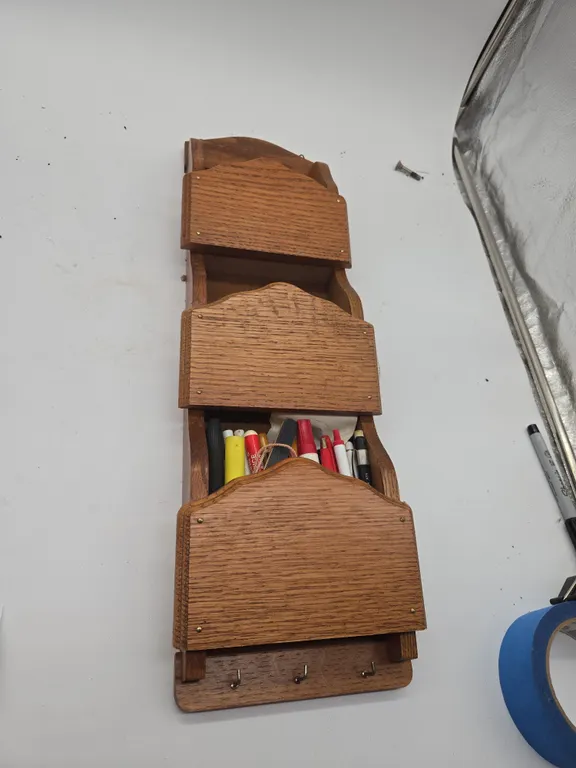 The vintage oak letter organizer