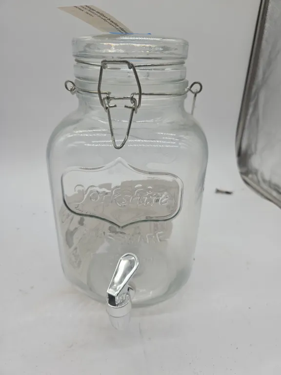 Yorkshire brand.
Canning jar style drink dispenser