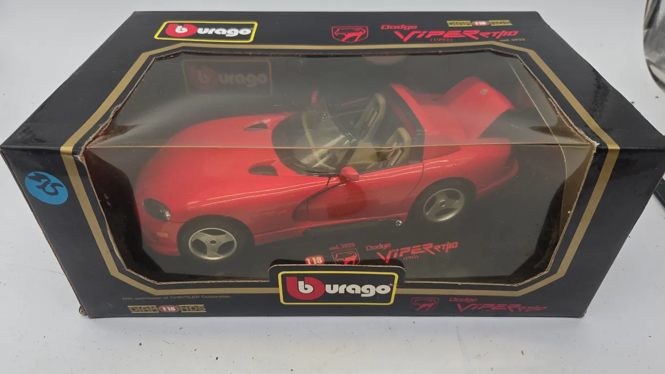Vintage 1992 Dodge Viper car in original box.