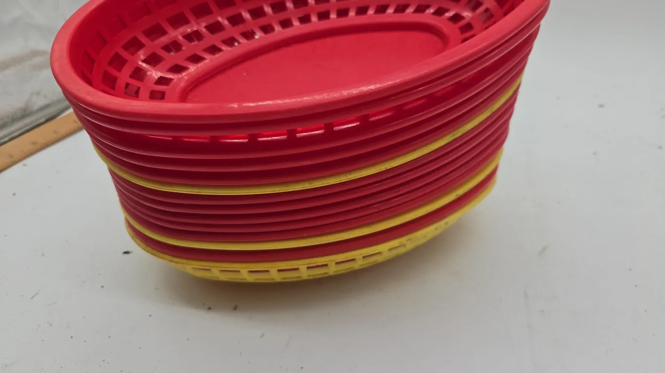 The vintage restaurant grill baskets