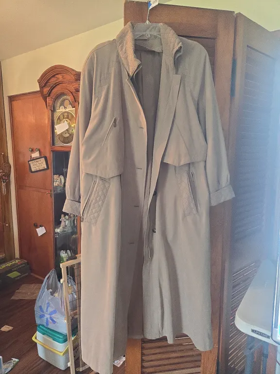 Nylon and polyester trench coat