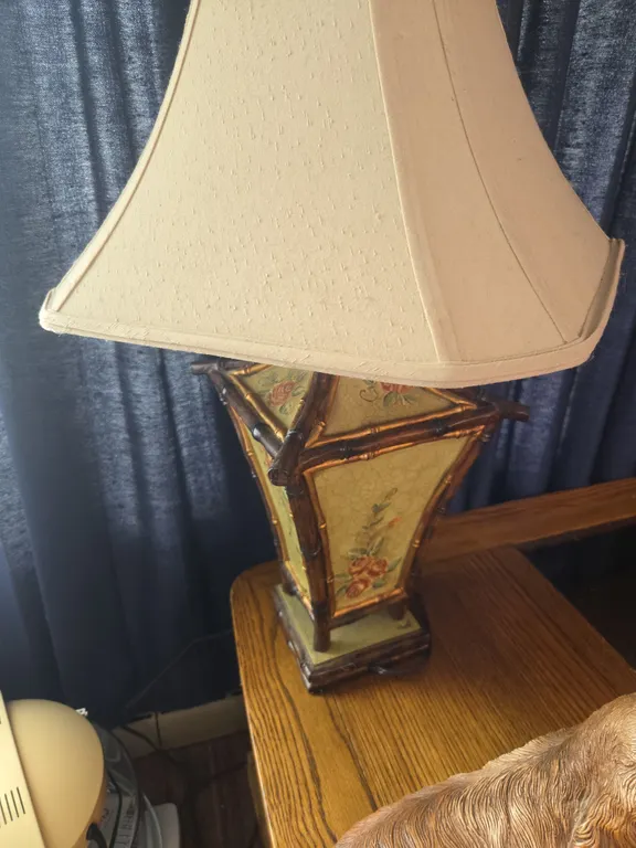 Vintage bamboo style lamp