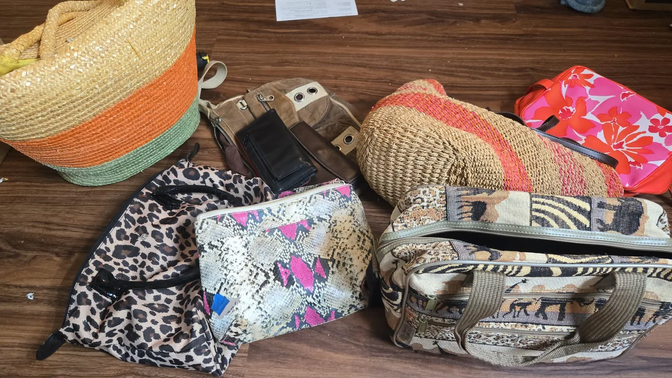 Assorted lady's handbags