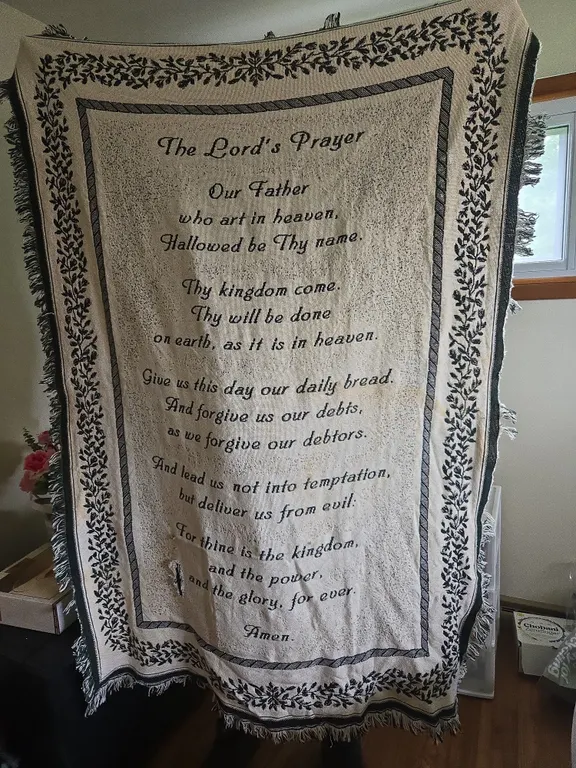 The Lords prayer throw