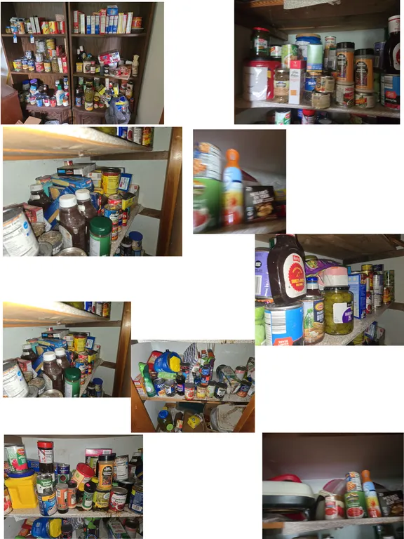 Large assortment of canned goods