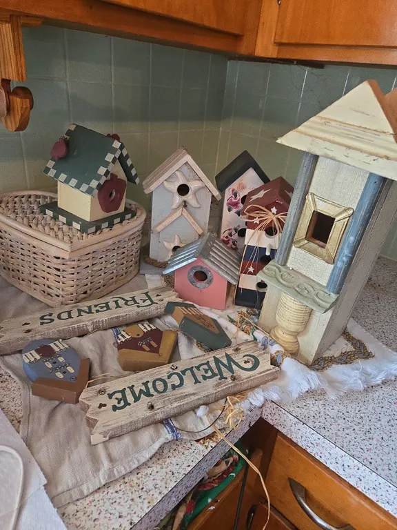 Birdhouses.