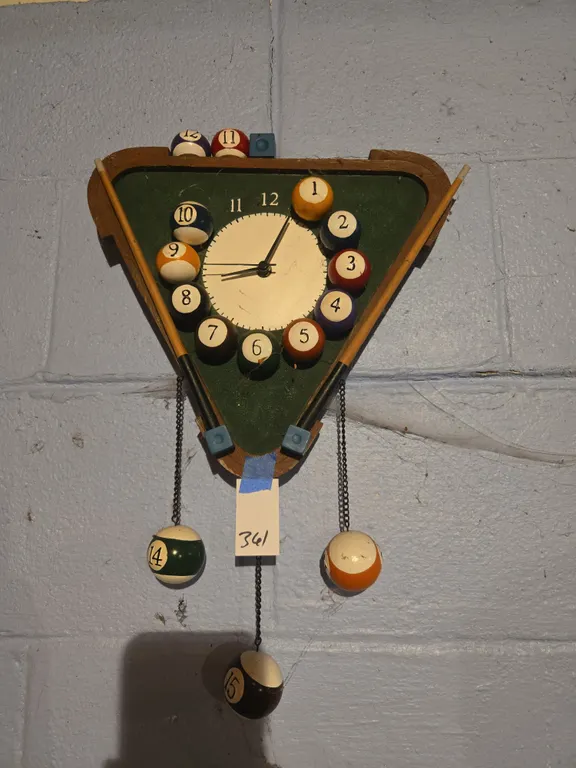 Pool hall billiard room clock