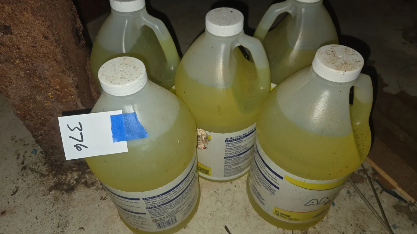 Bottles of cleaning ammonia