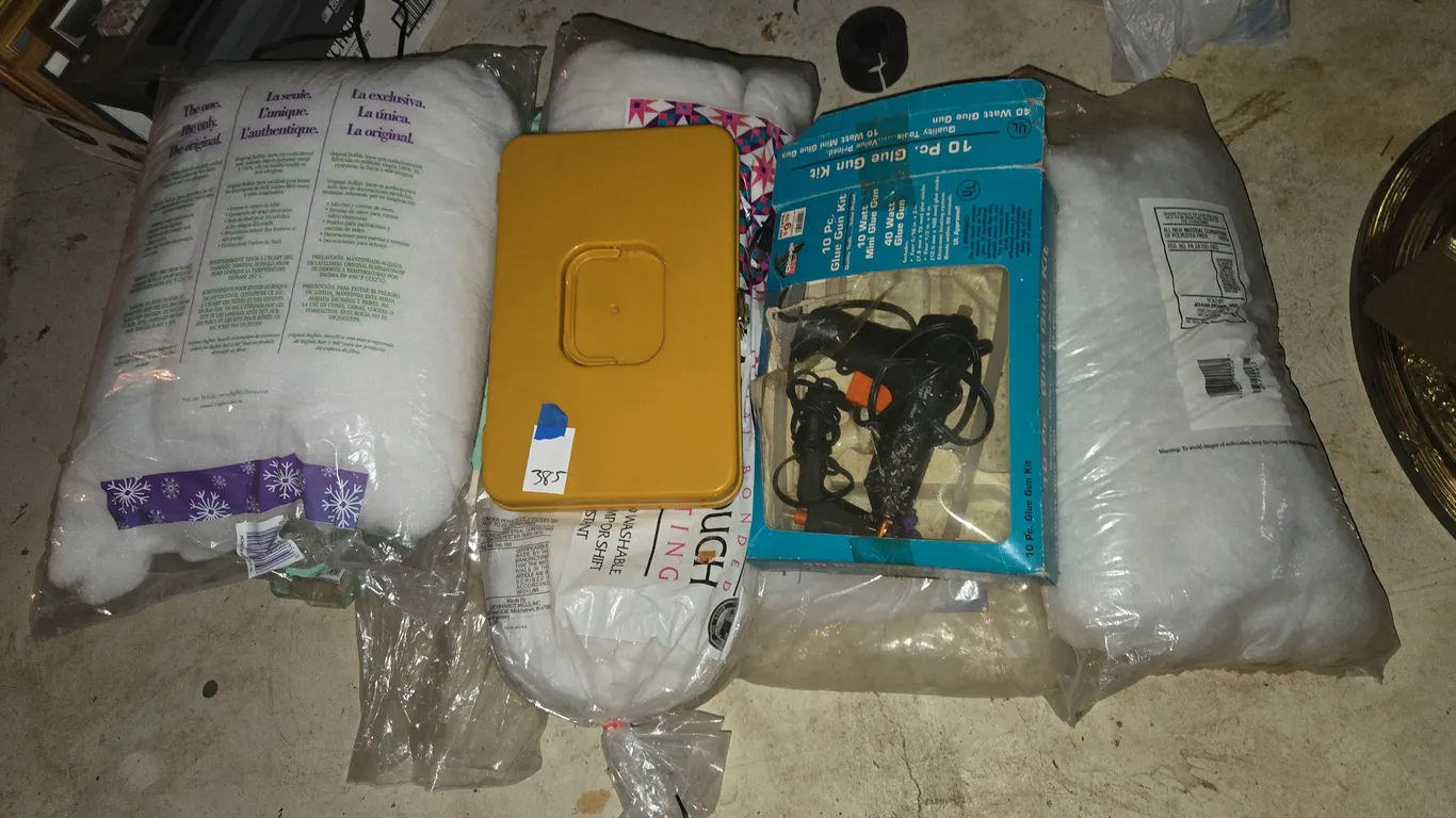Assorted batting and stuffing material