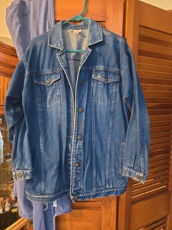 Vintage hunter run blue jean jacket