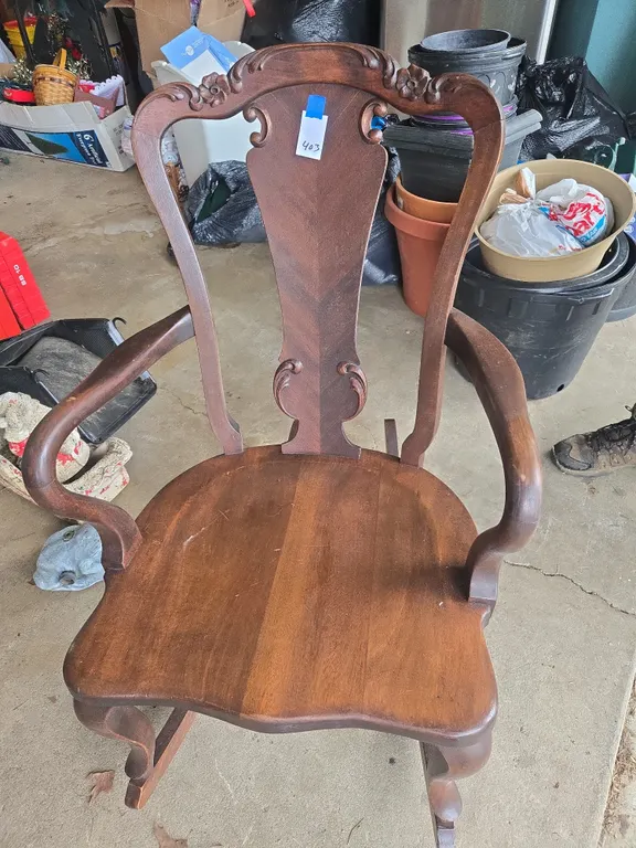 Antique walnut rocking chair