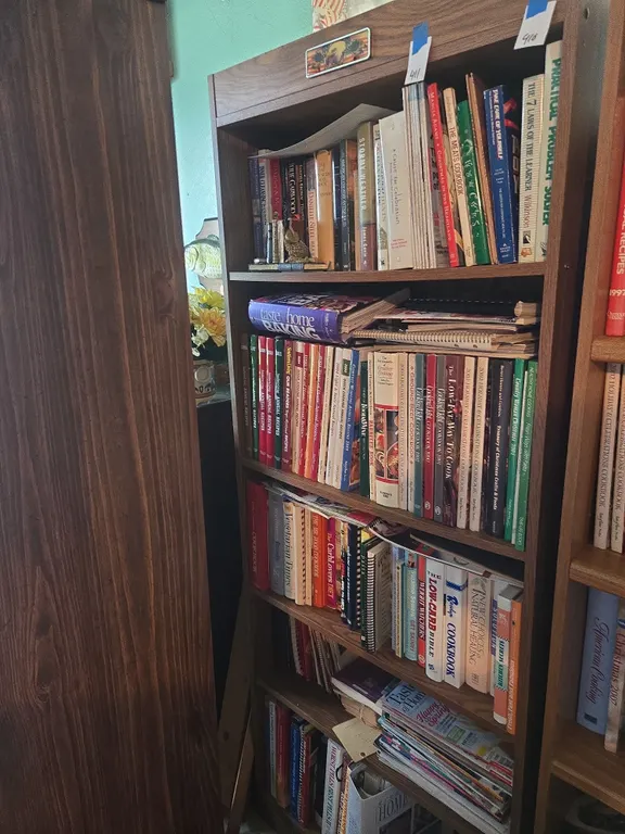 Wooden shelving unit