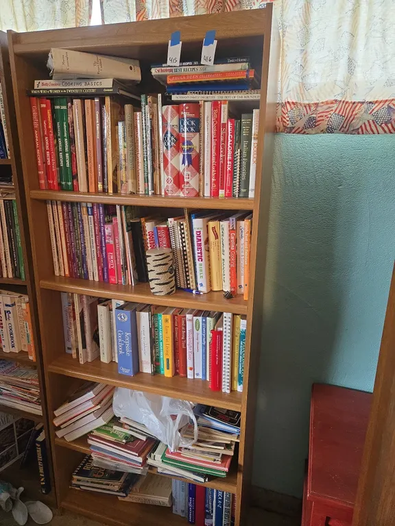 Wooden shelving unit