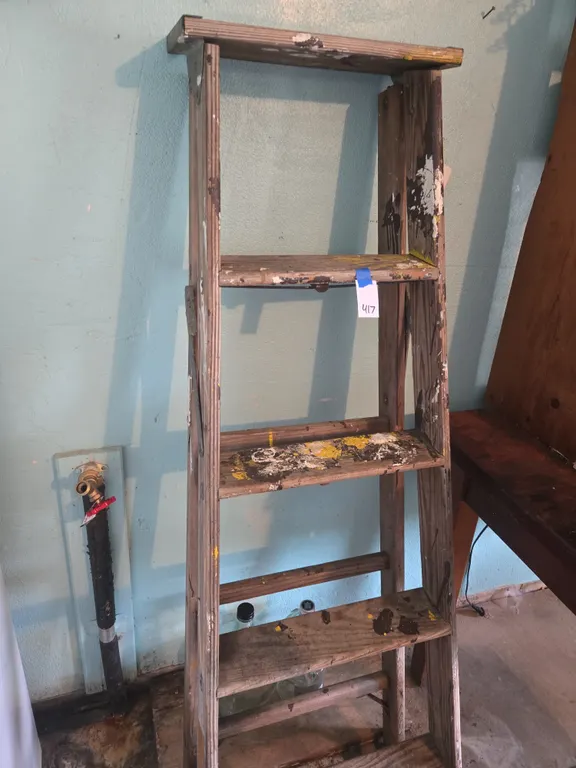 Vintage wooden step ladder