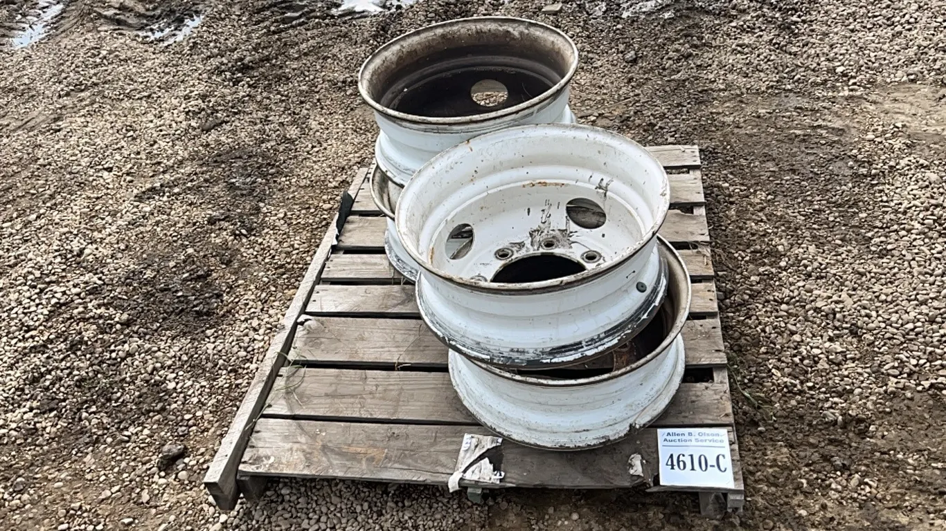 4 - STEEL 19.5" 8 BOLT RIMS