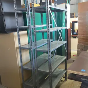 (2) Gray Steel Adjustable Shelving