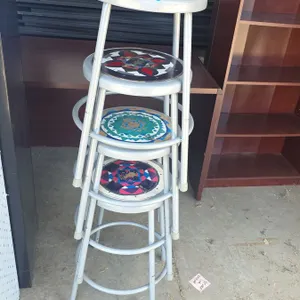 (4) Steel Stools