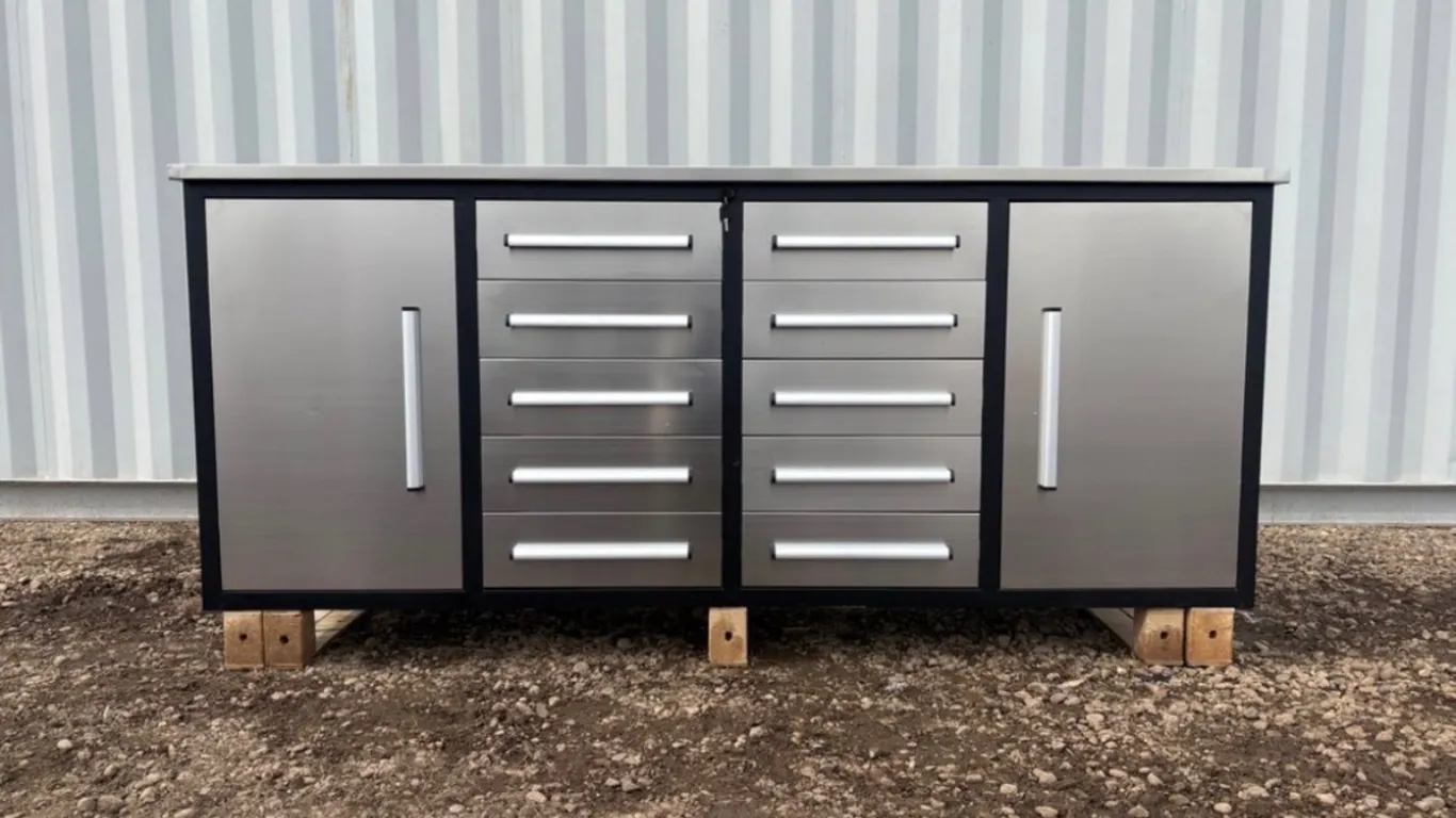 Unused 2026 Steelman 7' 10-Drawer SS Workbench