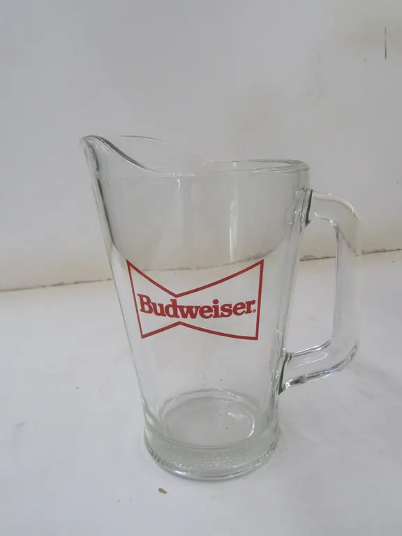 Budweiser Glass Beer Pitcher
