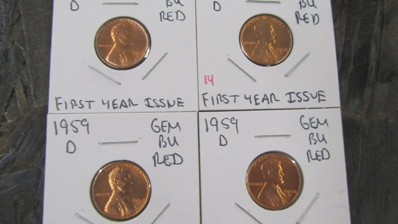 (4) 1959-D Lincoln Cents
