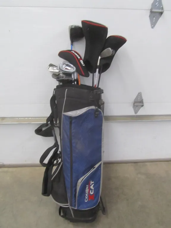 Golf Bag Full Of Assorted Golf Clubs
