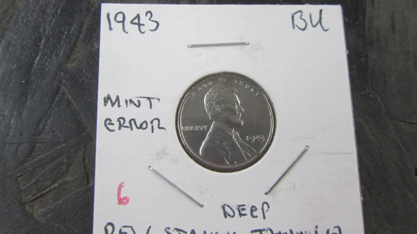 1943 Mint Error Lincoln Steel Cent