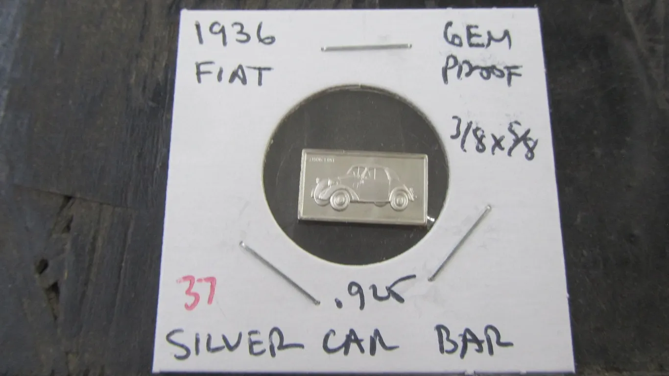1936 Fiat .925 Silver Car Bar