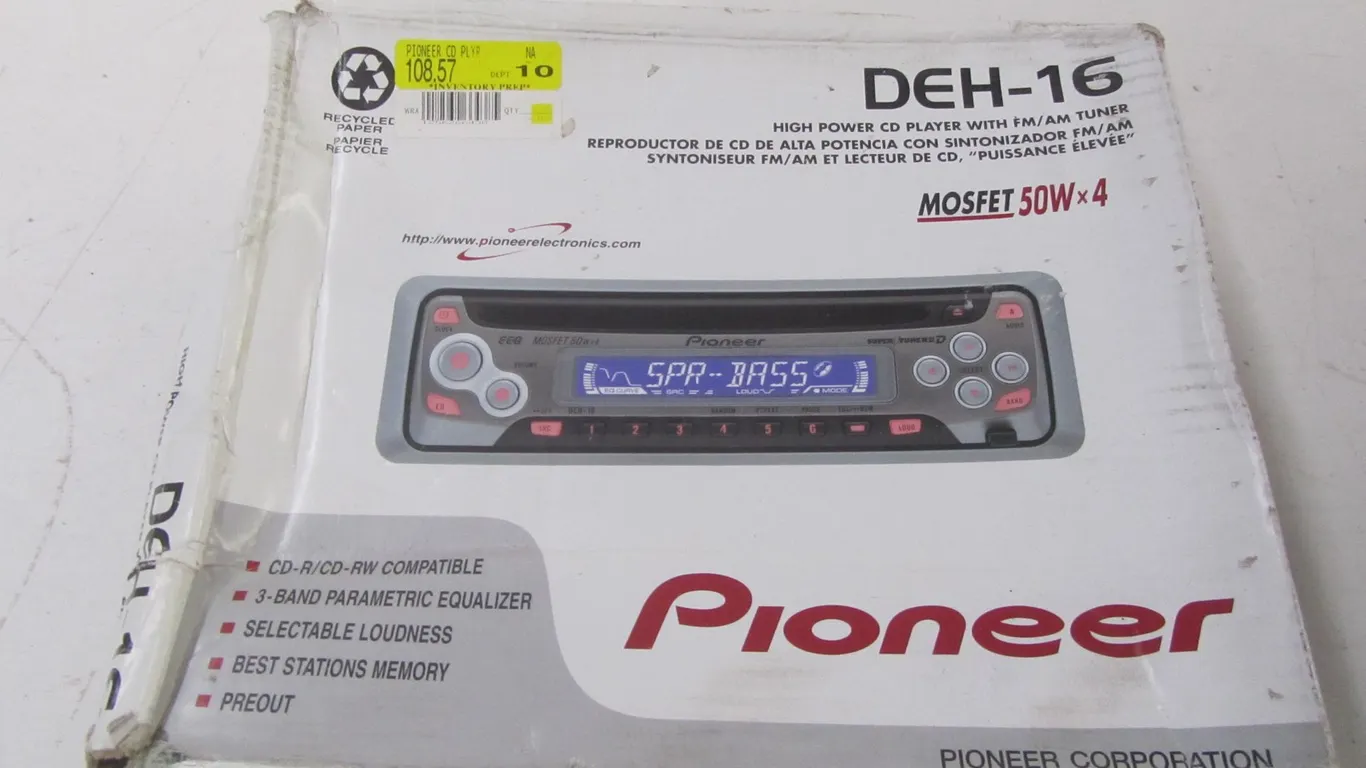 Pioneer High Power CD Player w/FM/AM Tuner