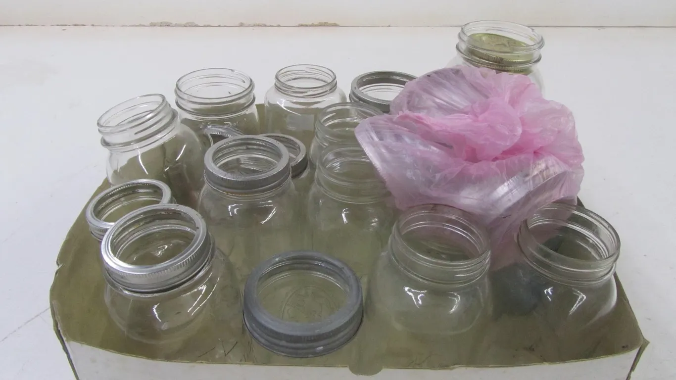 Lot Of Assorted Glass Mason Jars