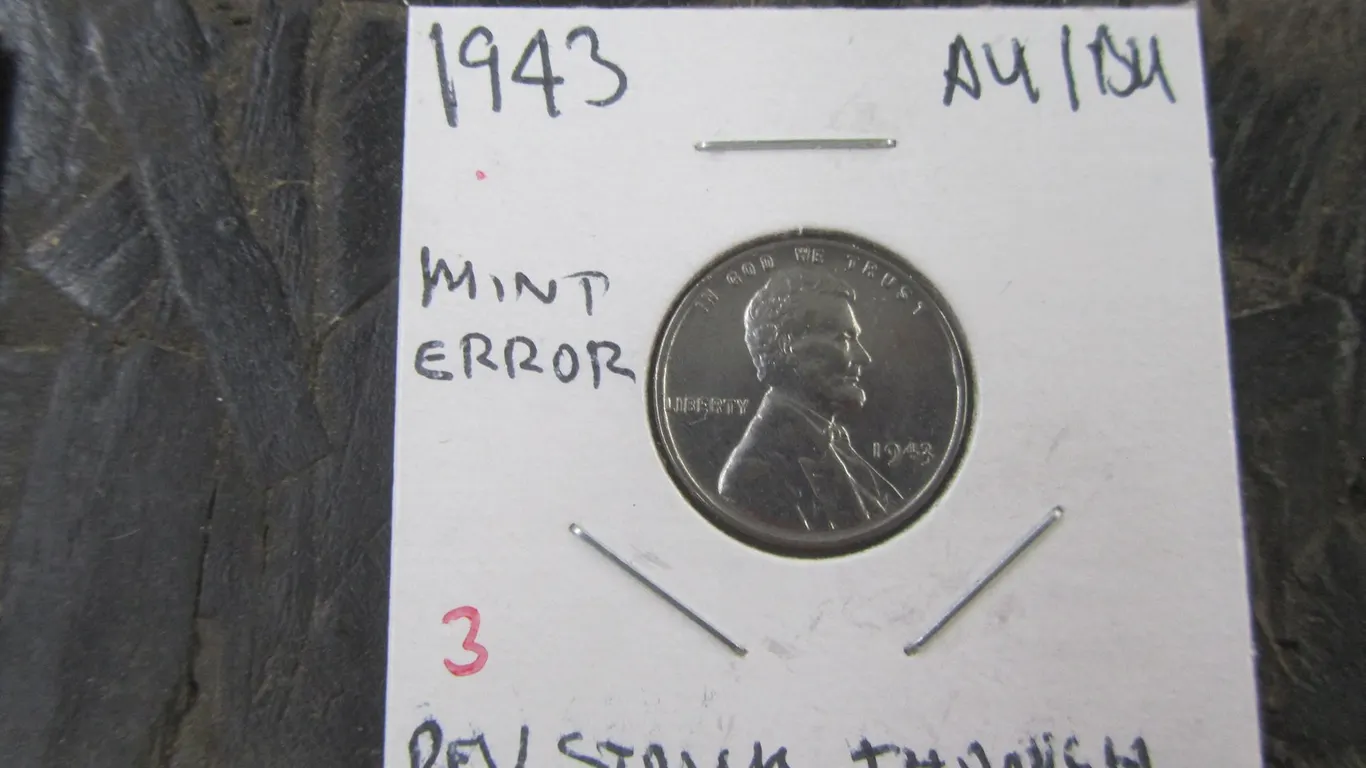 1943 Mint Error Lincoln Steel Cent