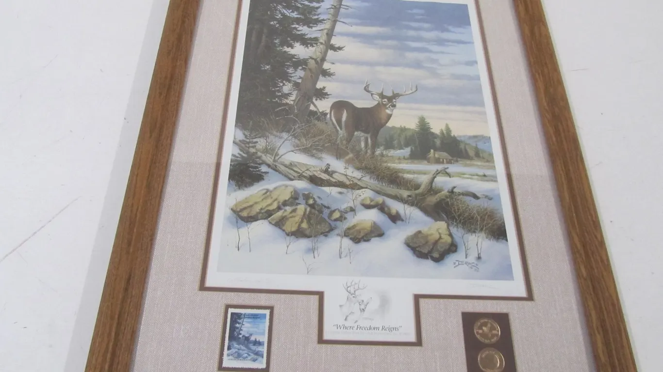 "Where Freedom Reigns" By Derk Collector's Edition Signed Stamp Print
