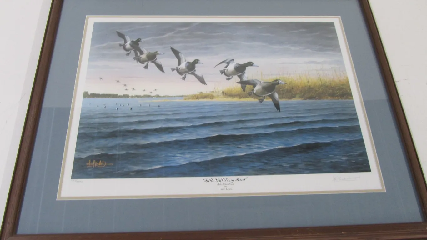 "Bills Visit Long Point" (Lake Winnebago) By Les C. Kouba