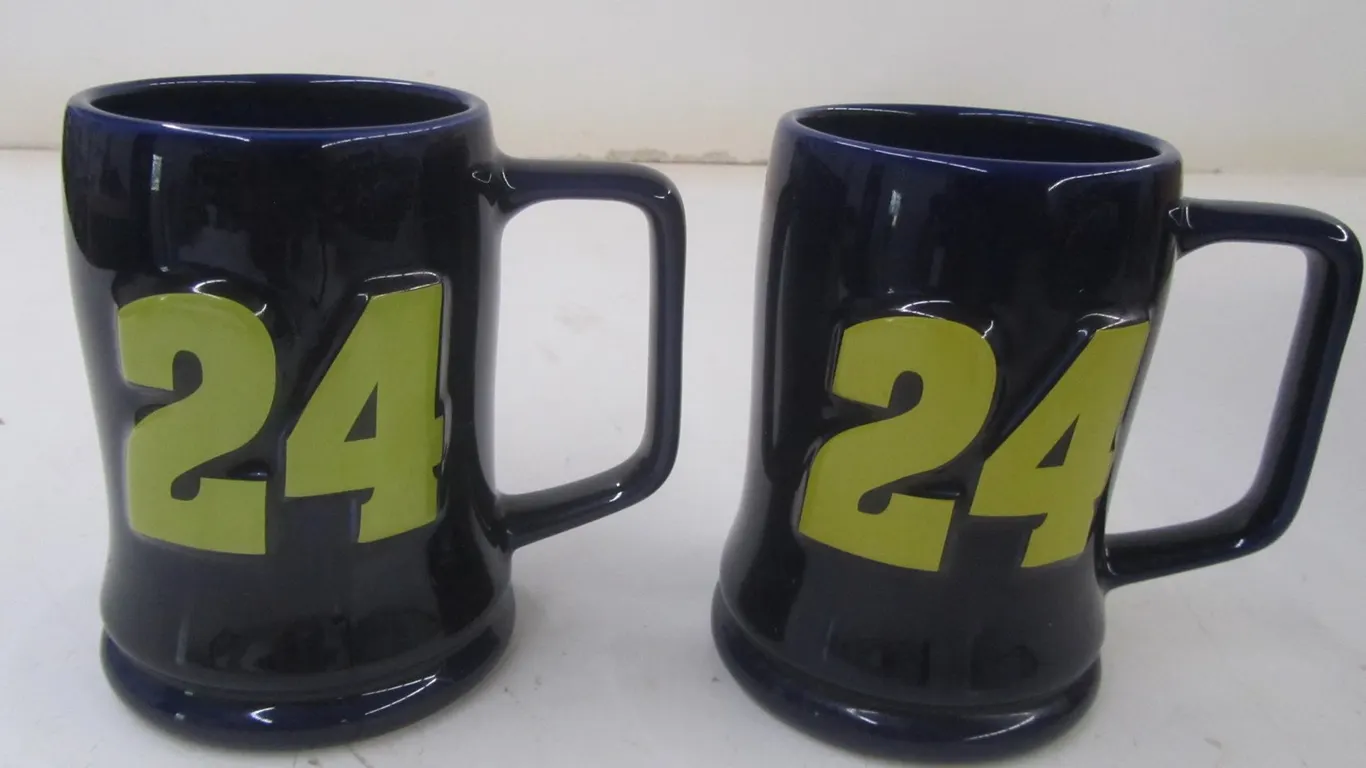 (2) Jeff Gordon Nascar Ceramic Mugs