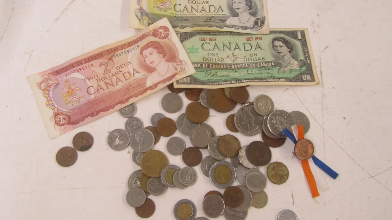 Lot Of Assorted Foreign Coins And Bills