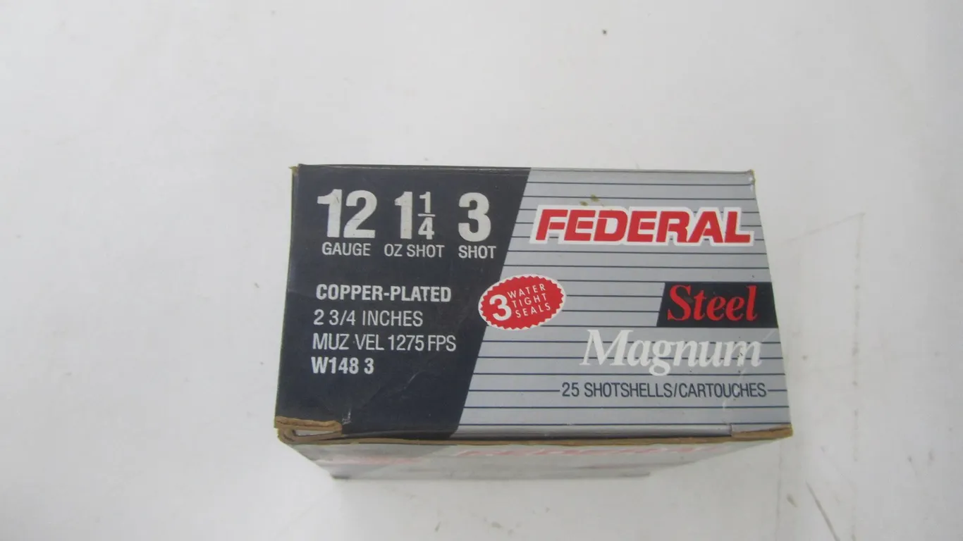 (25) 12ga 2-3/4" 3 Shot Steel Magnum Rounds