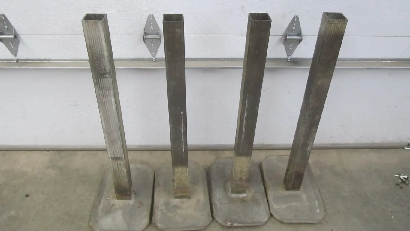 (4) Aluminum Boat Lift Posts