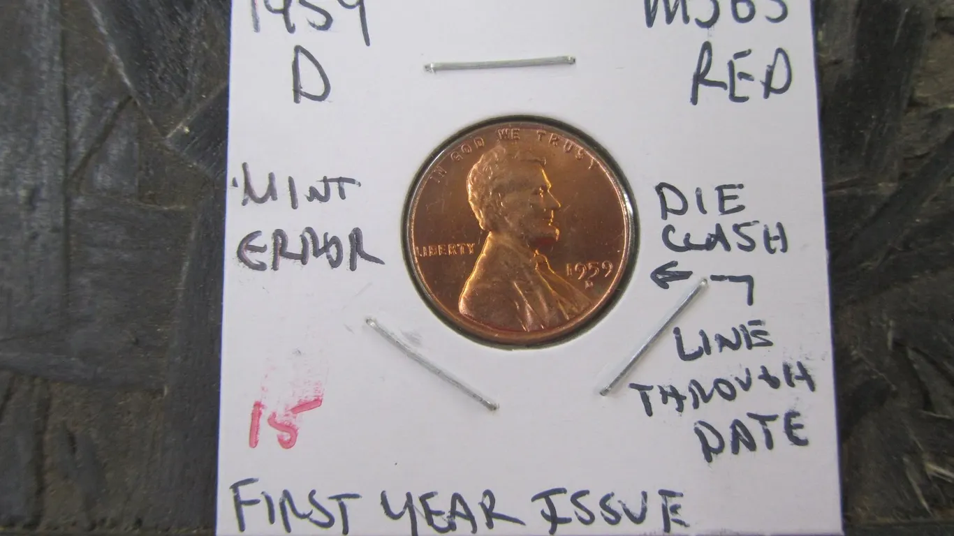 1959-D Mint Error Lincoln Cent