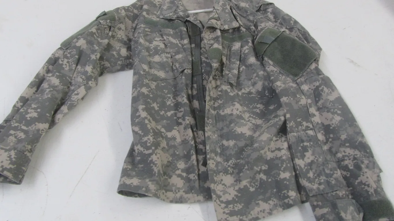 Digital Camo Military Zip-Up Long-Sleeve