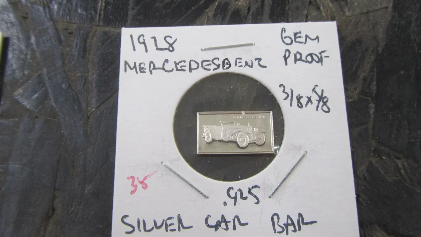 1928 Mercedes-Benz .925 Silver Car Bar