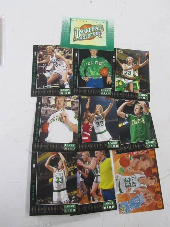 (10) 1992-93 Upper Deck Basketball Heroes Larry Bird Cards