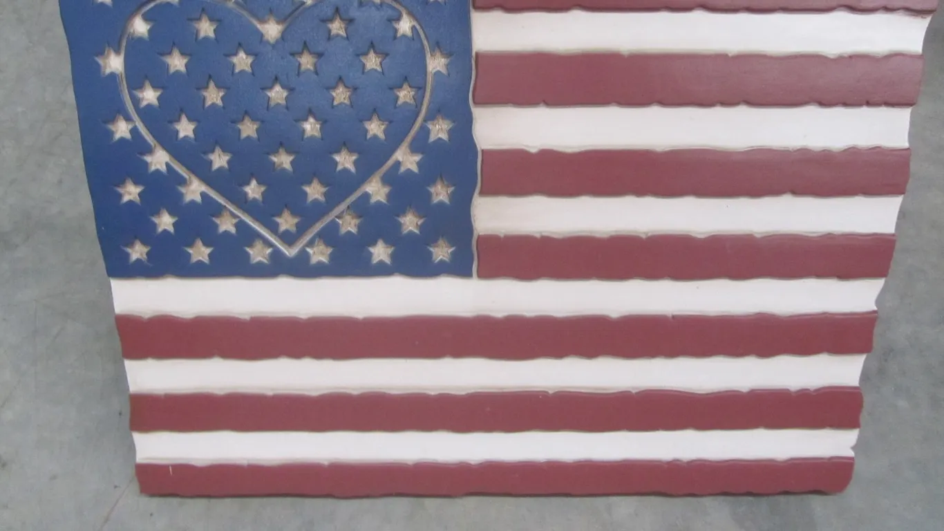 Plastic American Flag Wall Hanging