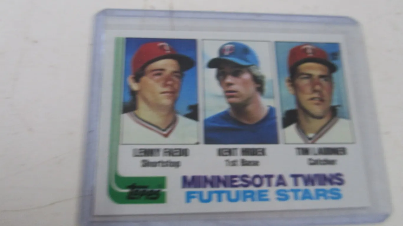 1982 Topps Future Stars Lenny Faedo/Kent Hrbek/Tim Laudner Card