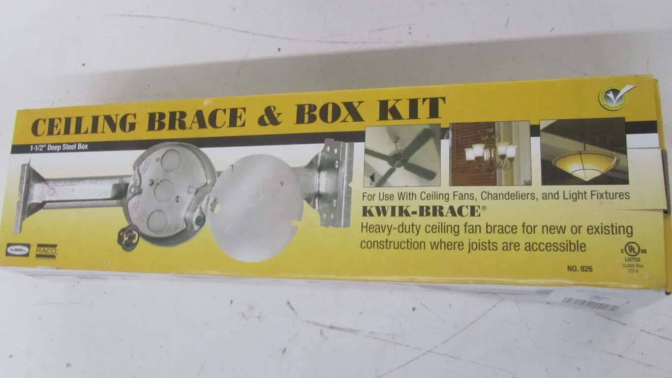 Hubbell Ceiling Brace & Box Kit