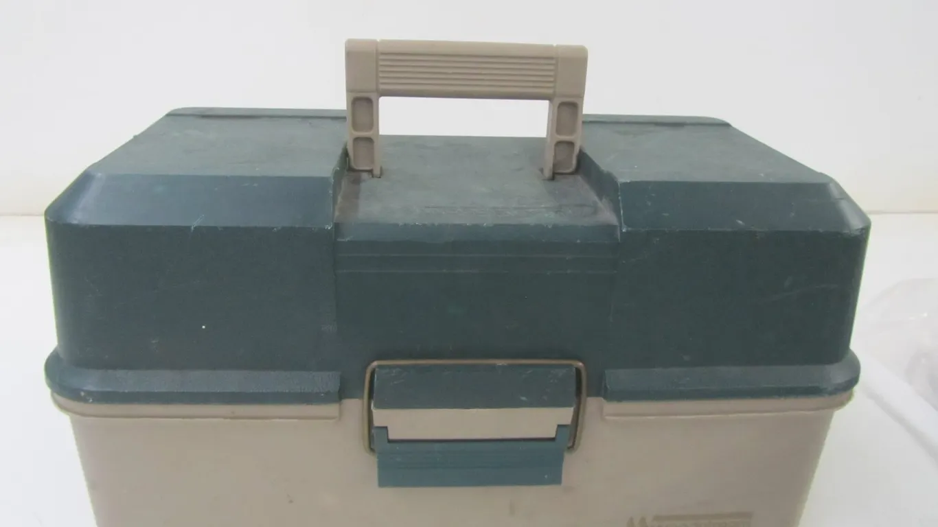 Woodstream Tackle Box Full Of Assorted Tackle