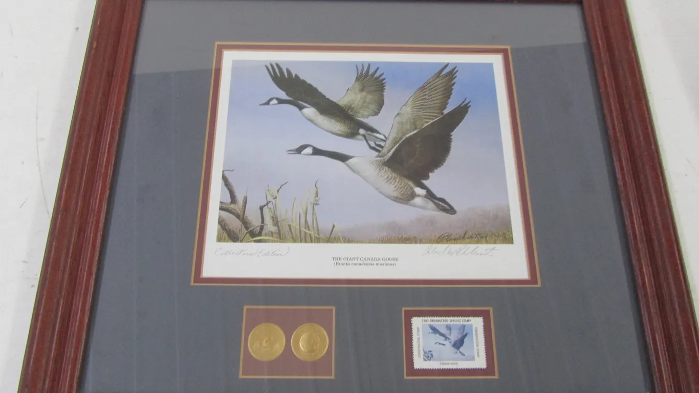 "The Giant Canada Goose" By Plasschaert Collector's Edition Signed Stamp Print