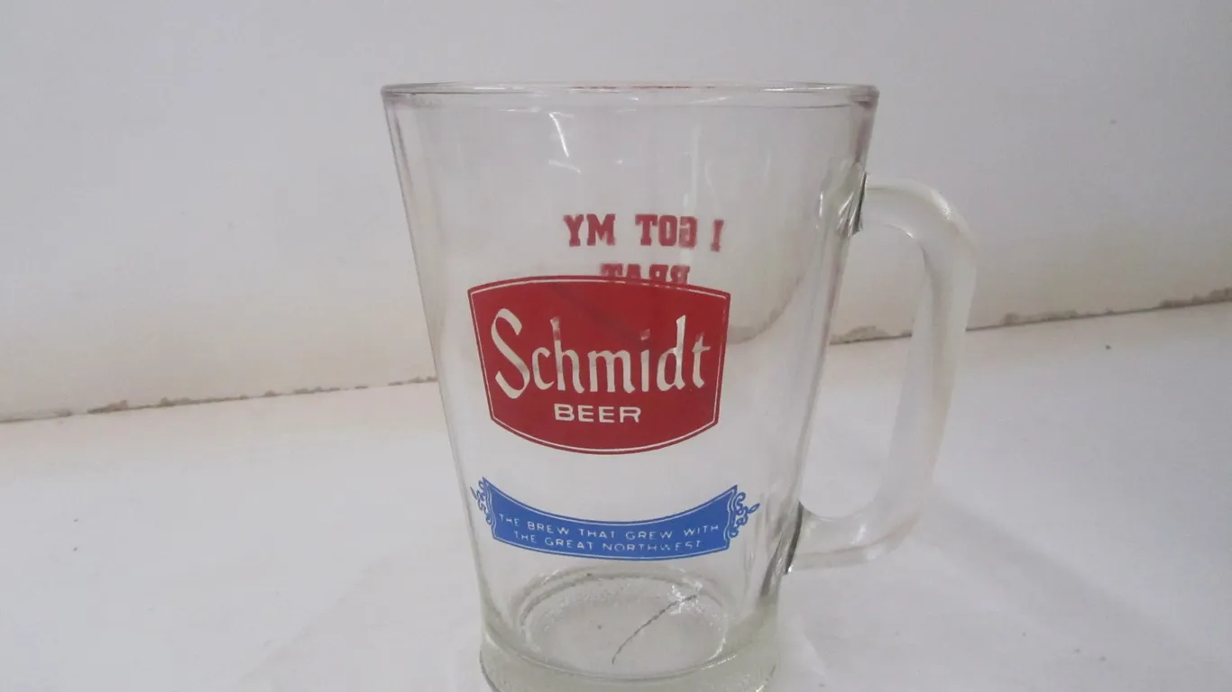 Schmidt Glass Beer Pitcher