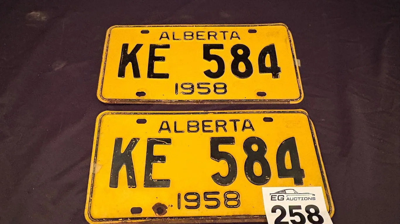 1958 VINTAGE ALBERTA LICENSE PLATES